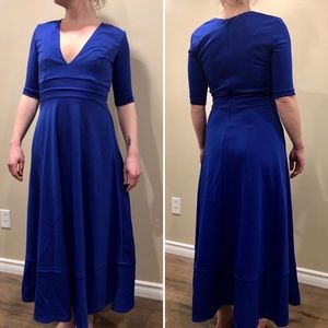 Vintage Royal Blue Full-Length Dress